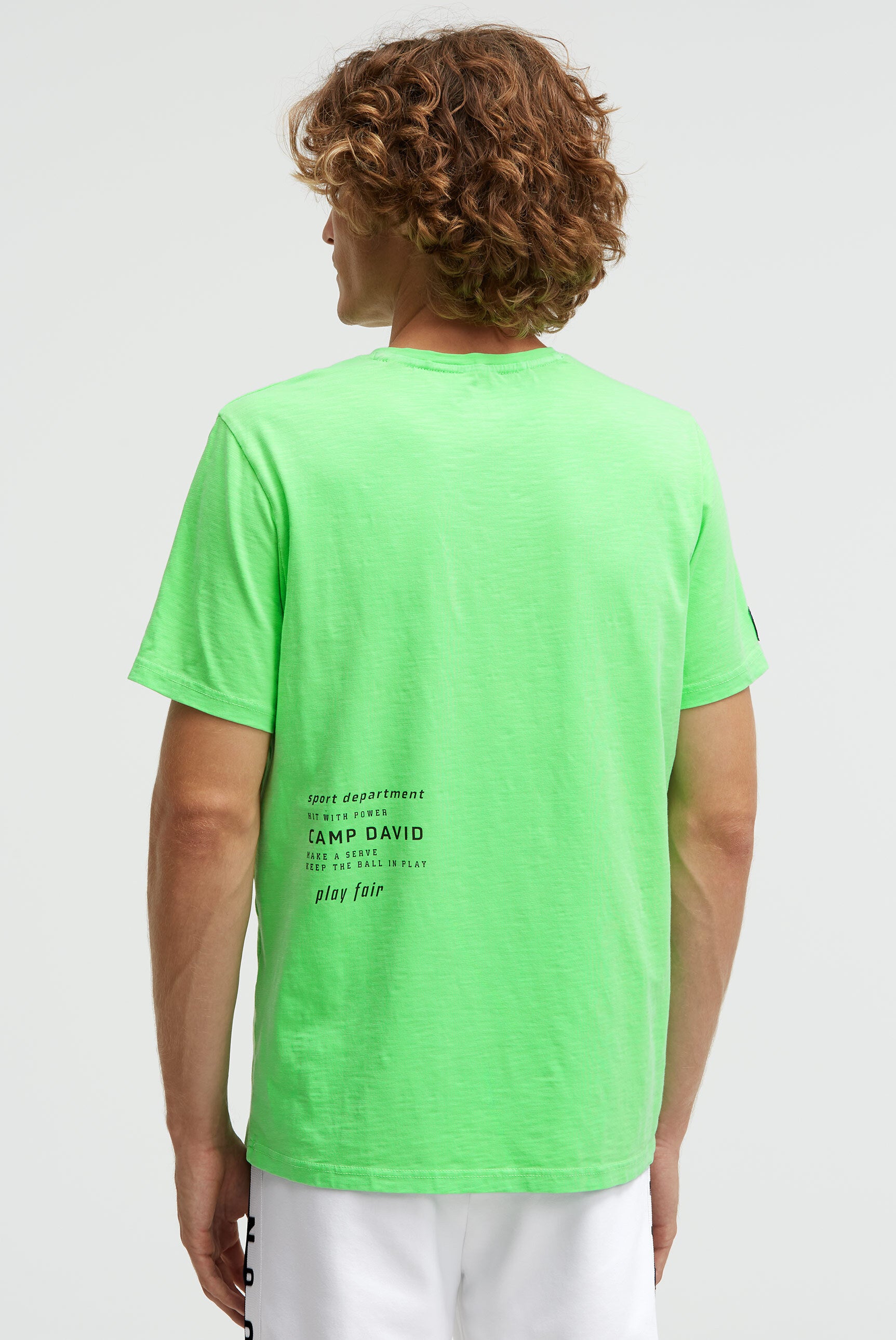T-shirt z okrągłym dekoltem i małymi nadrukami foliowymi