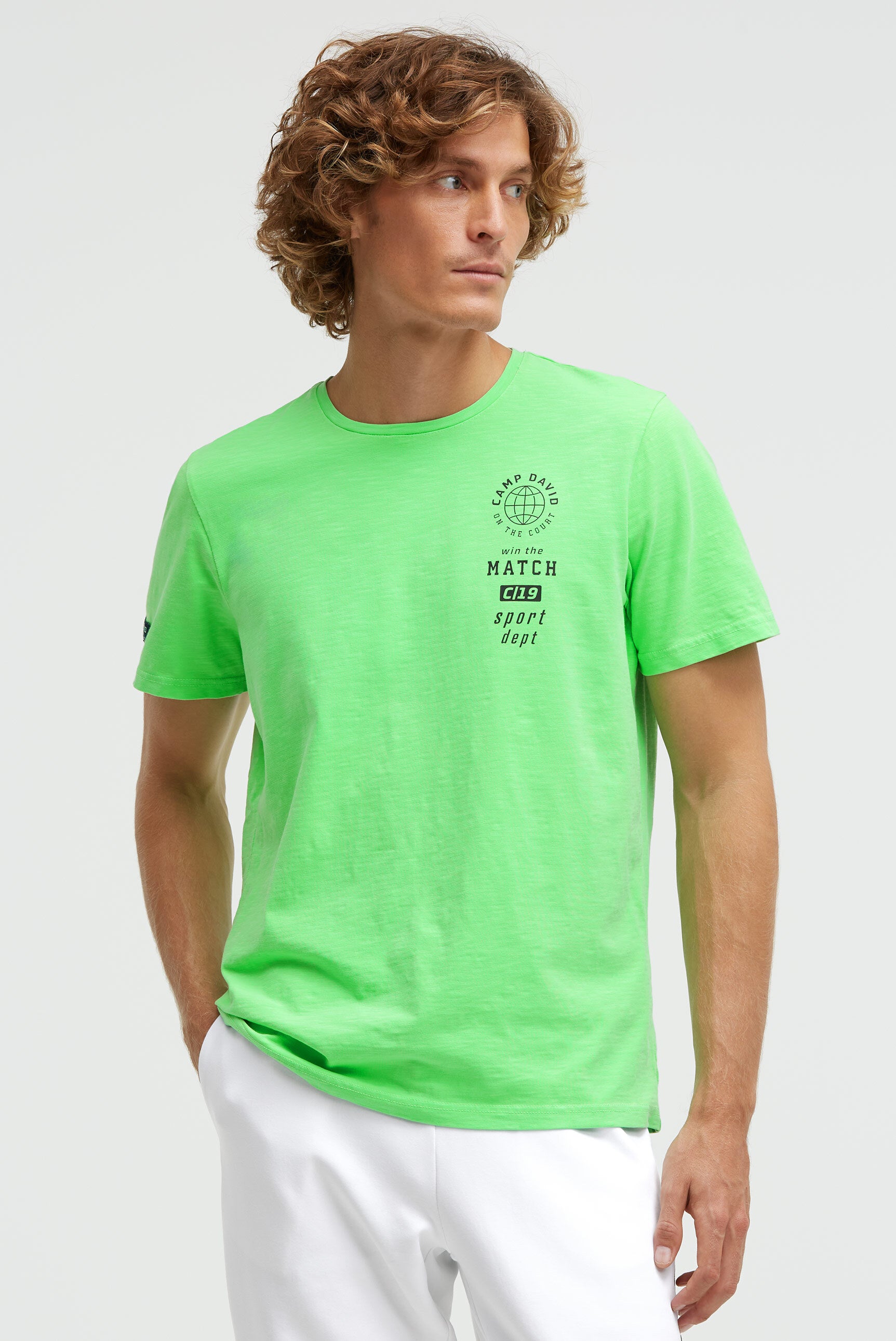 T-shirt z okrągłym dekoltem i małymi nadrukami foliowymi - 2