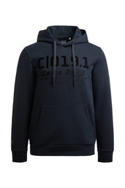 Bluza z kapturem z interlocku z nadrukiem z przodu