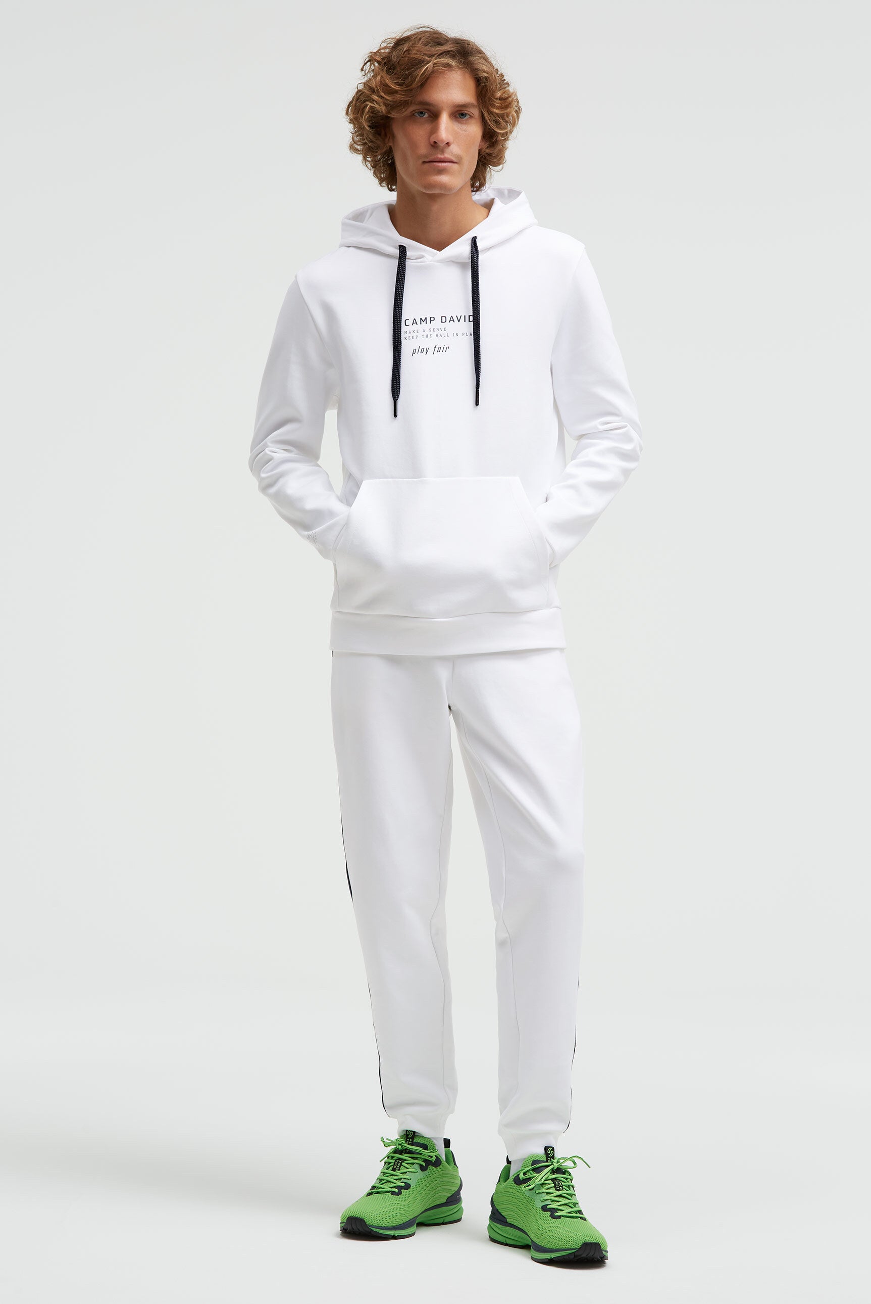 Bluza z kapturem z interlocku z nadrukiem z tyłu - 4