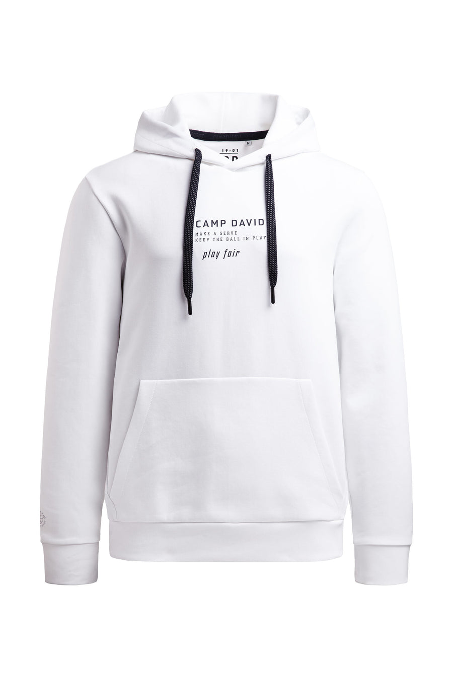 Bluza z kapturem z interlocku z nadrukiem z tyłu