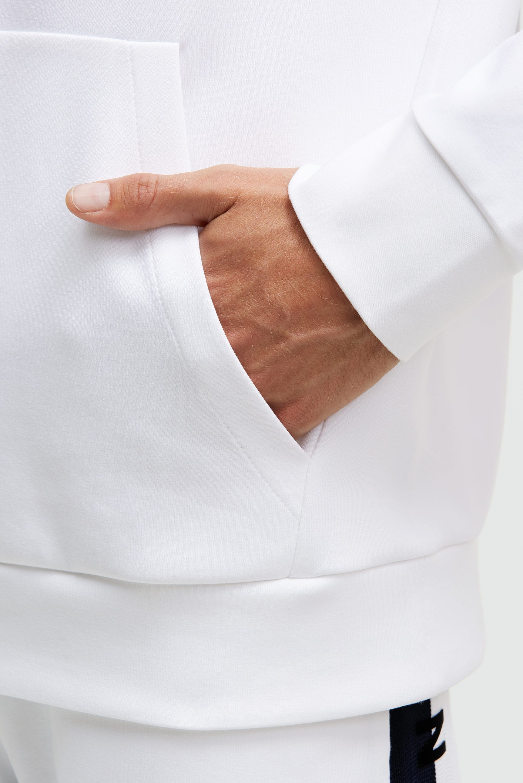 Bluza z kapturem z interlocku z nadrukiem z tyłu