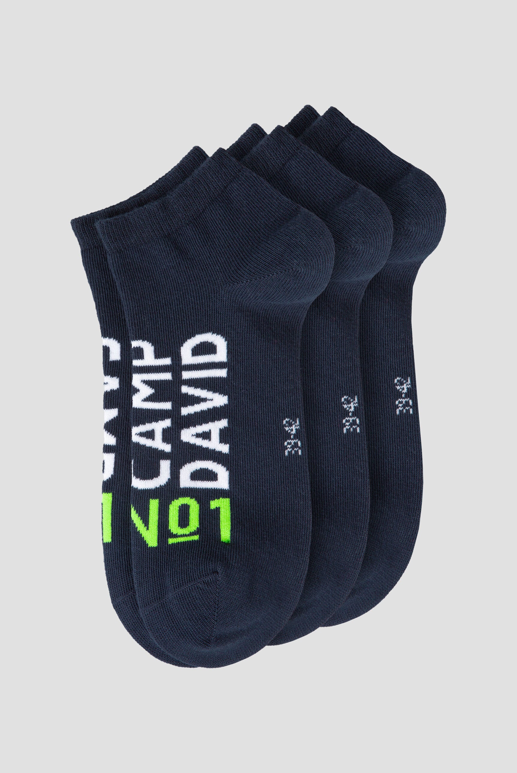 Sneakersocken mit Intarsia-Logo, 3er-Pack blue navy - 3