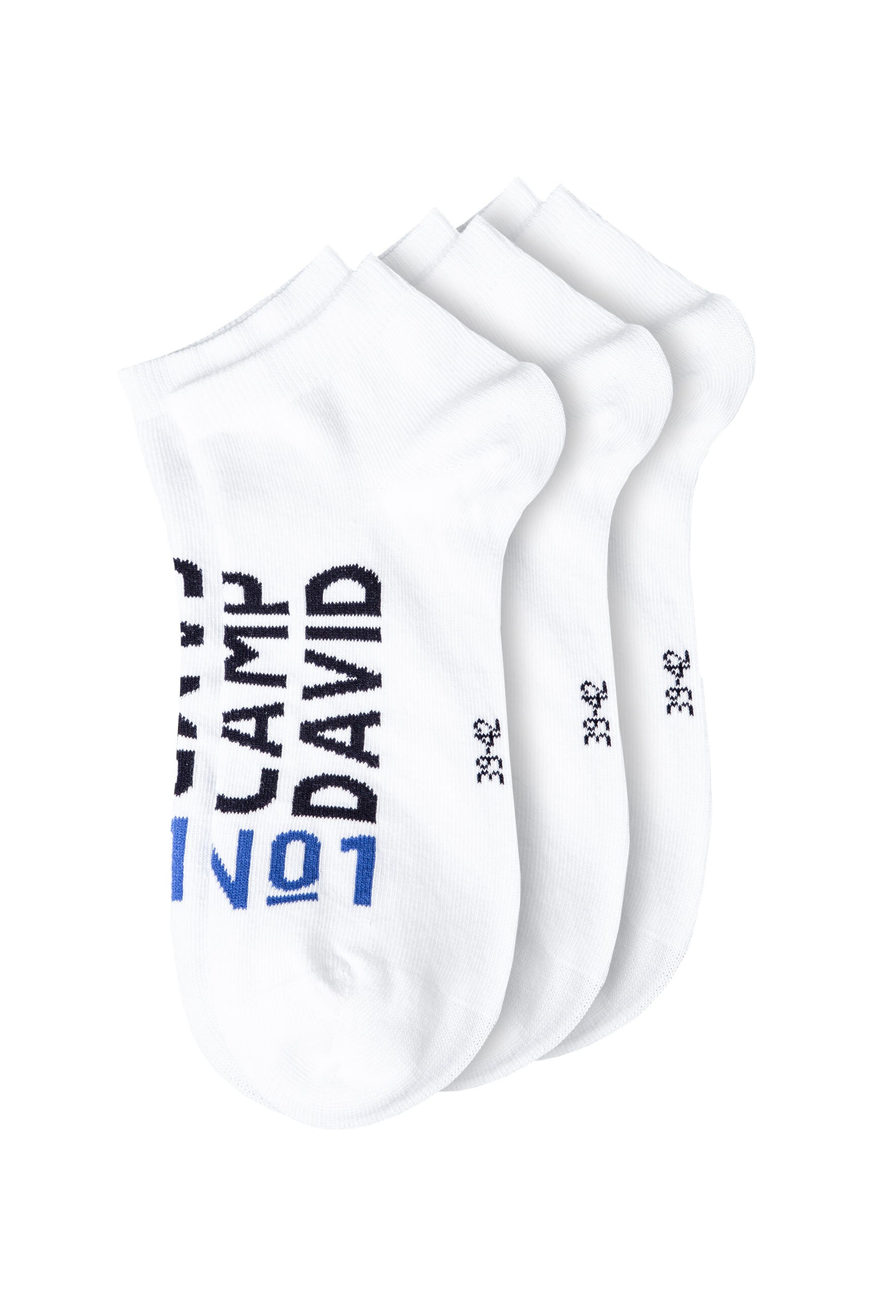 Sneakersocken mit Intarsia-Logo, 3er-Pack white - 1
