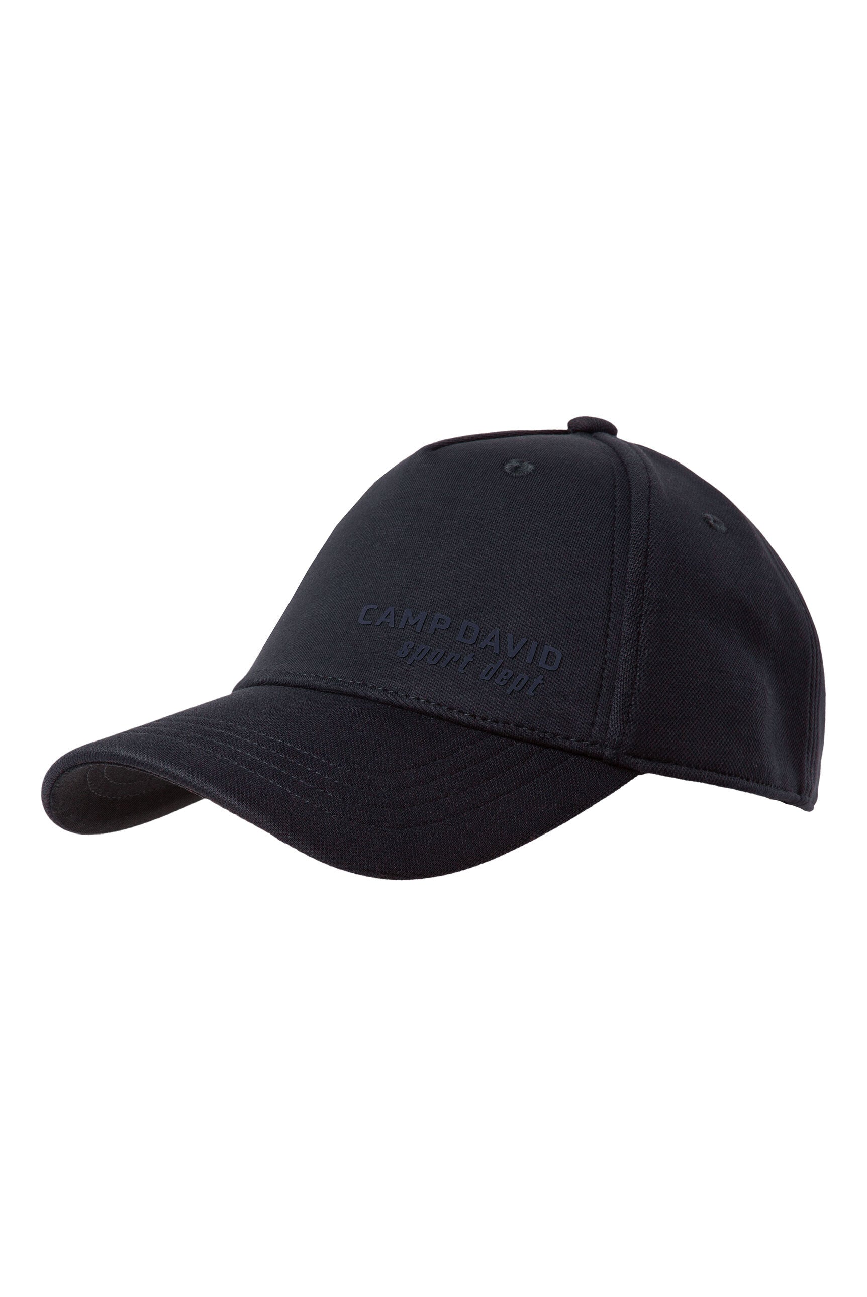 Base Cap aus Interlock-Jersey mit Logo Print blue navy - 1