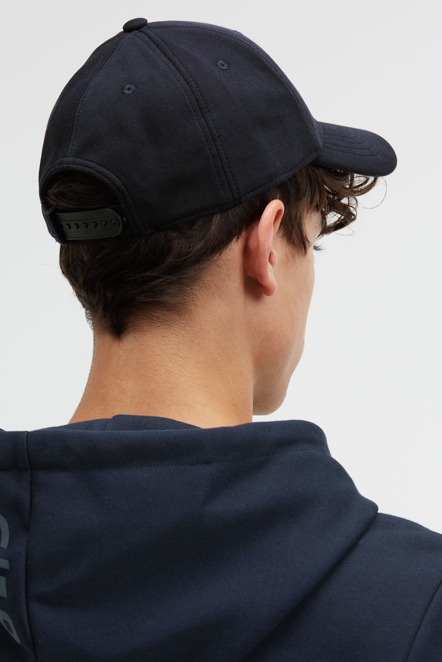 Base Cap aus Interlock-Jersey mit Logo Print blue navy - 3