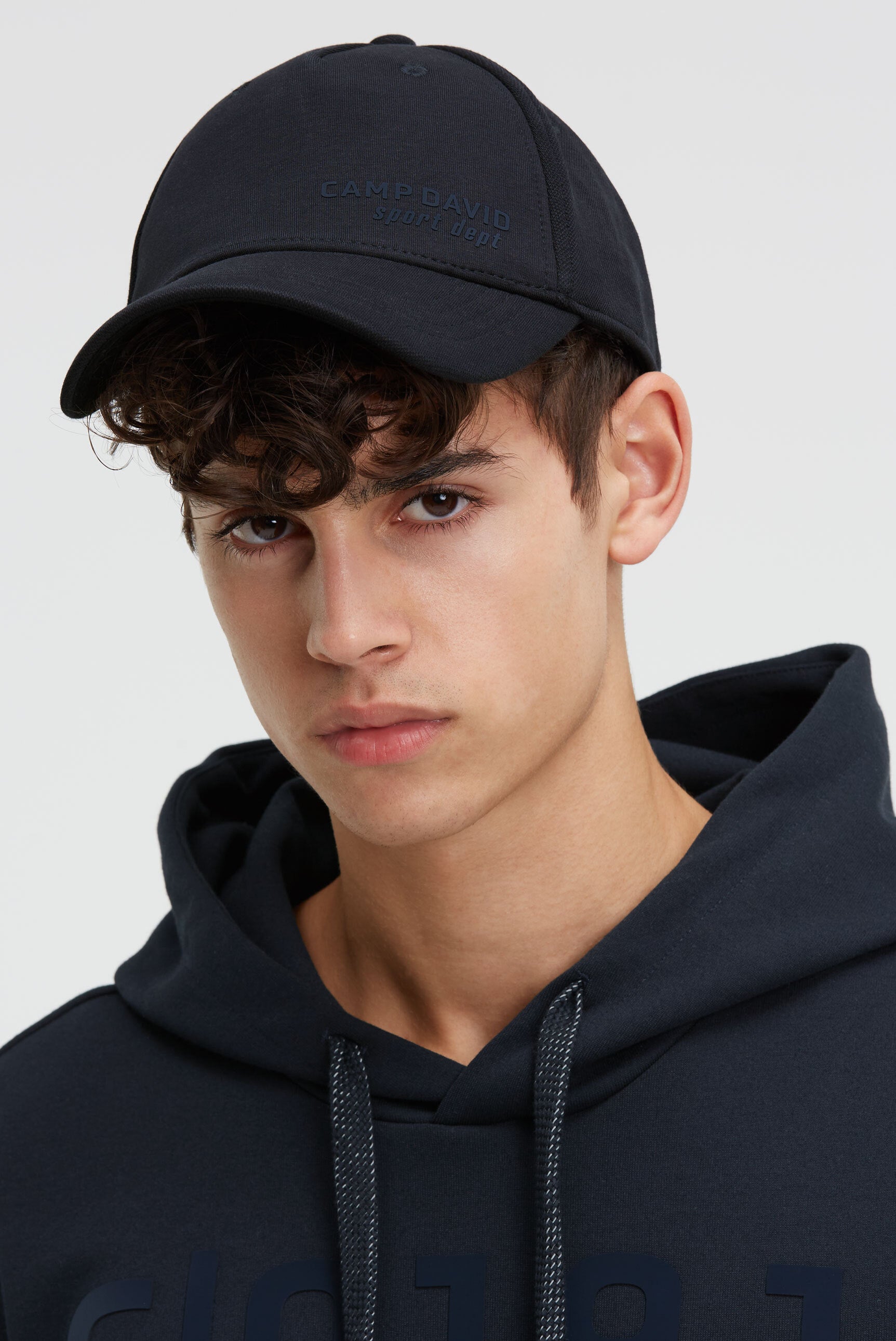 Base Cap aus Interlock-Jersey mit Logo Print blue navy - 2