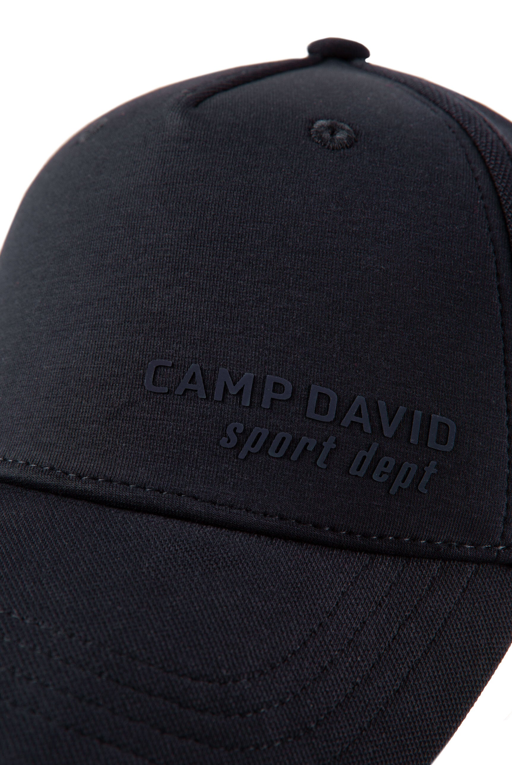 Base Cap aus Interlock-Jersey mit Logo Print blue navy