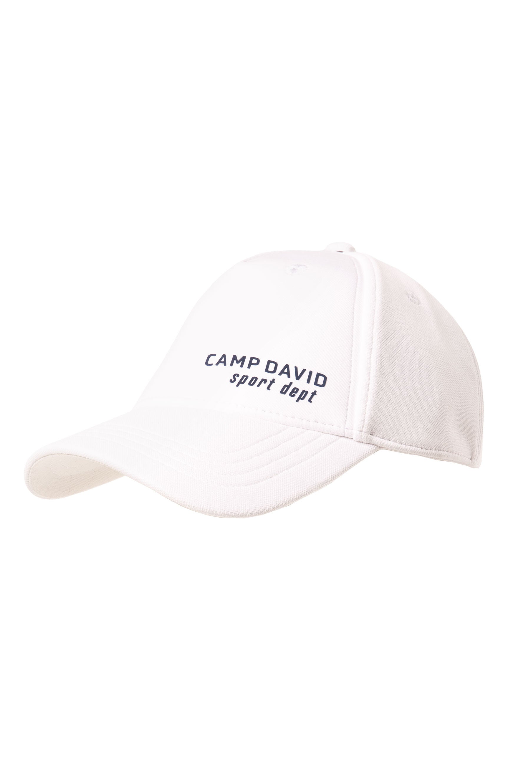 Base Cap aus Interlock-Jersey mit Logo Print white - 1