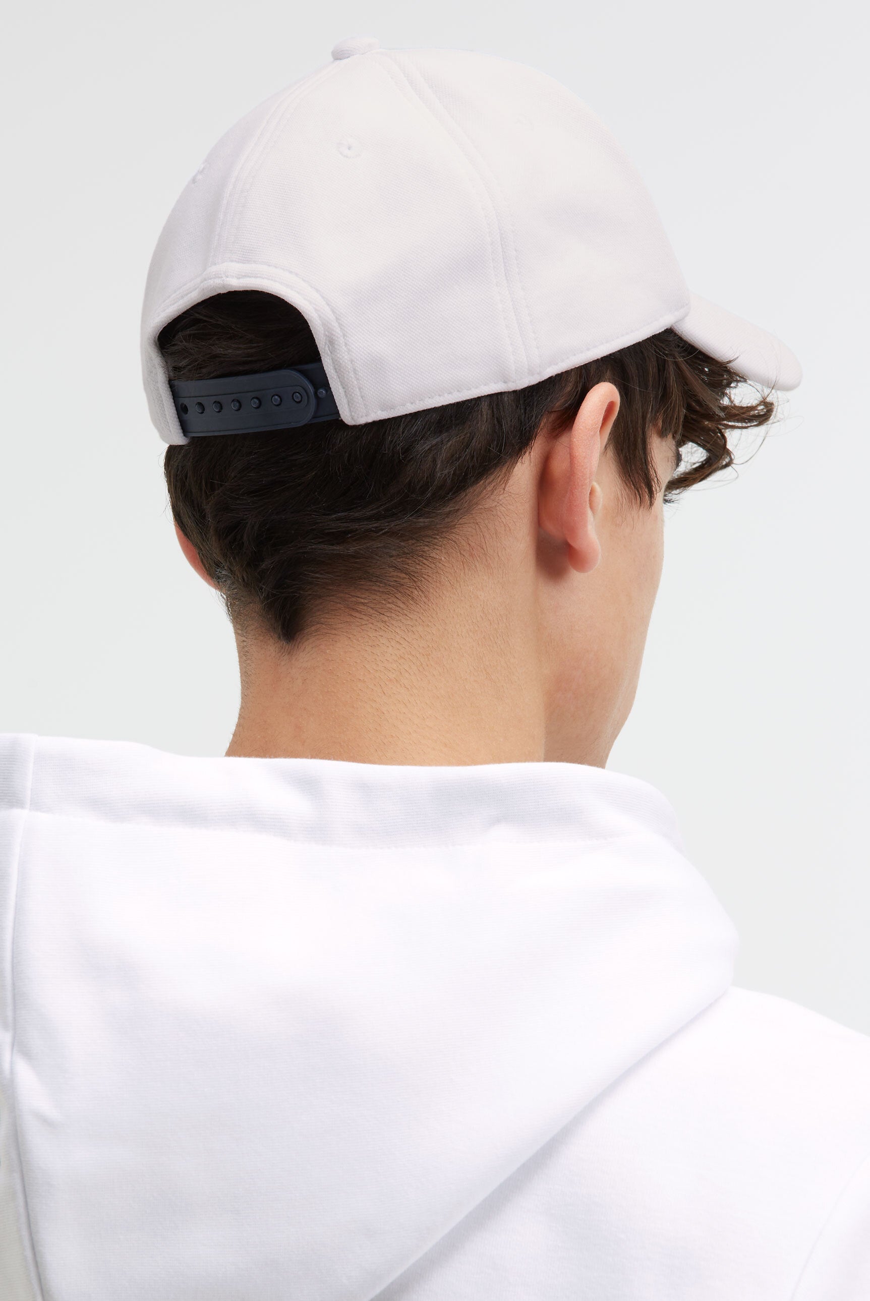 Base Cap aus Interlock-Jersey mit Logo Print white