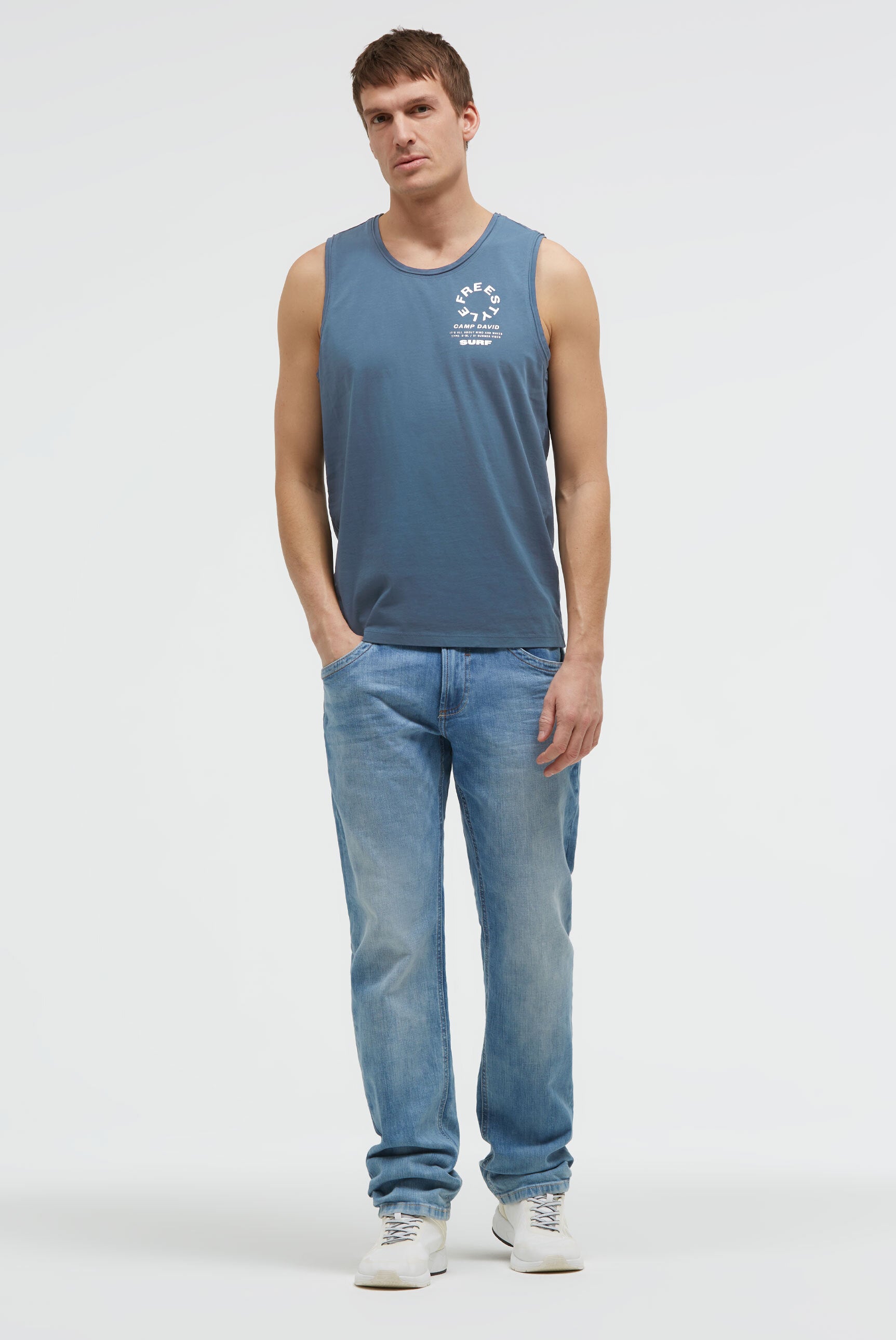 Tanktop z nadrukiem z tyłu