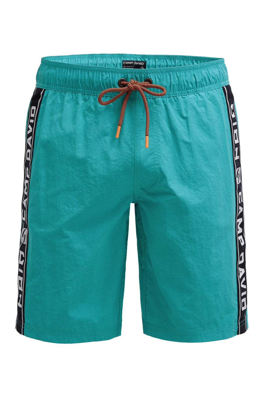 Lange Badeshorts mit Logo-Tapes island green