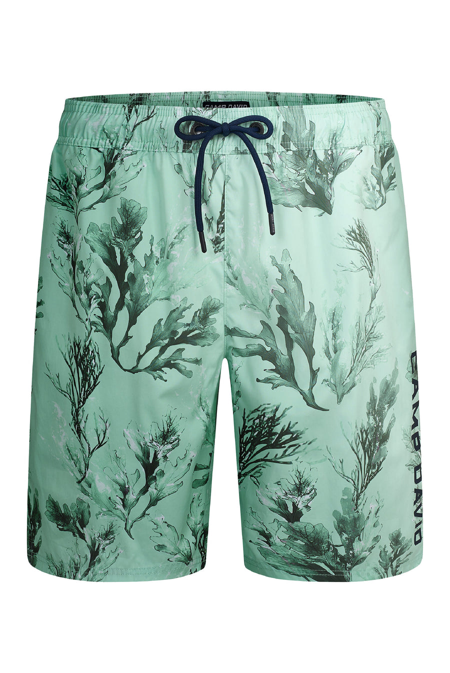 Lange Beachshorts mit All Over Print light mint