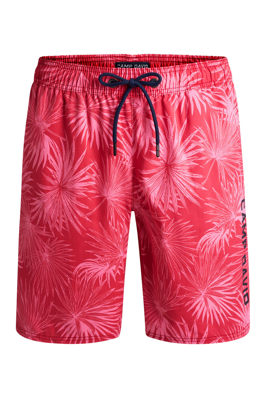 Lange Beachshorts mit All Over Print flight red