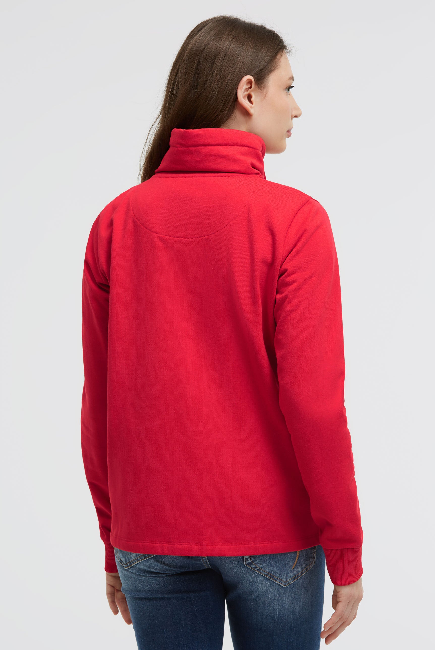 Bluza rozpinana z wysoką stójką i nadrukami foliowymi - 5