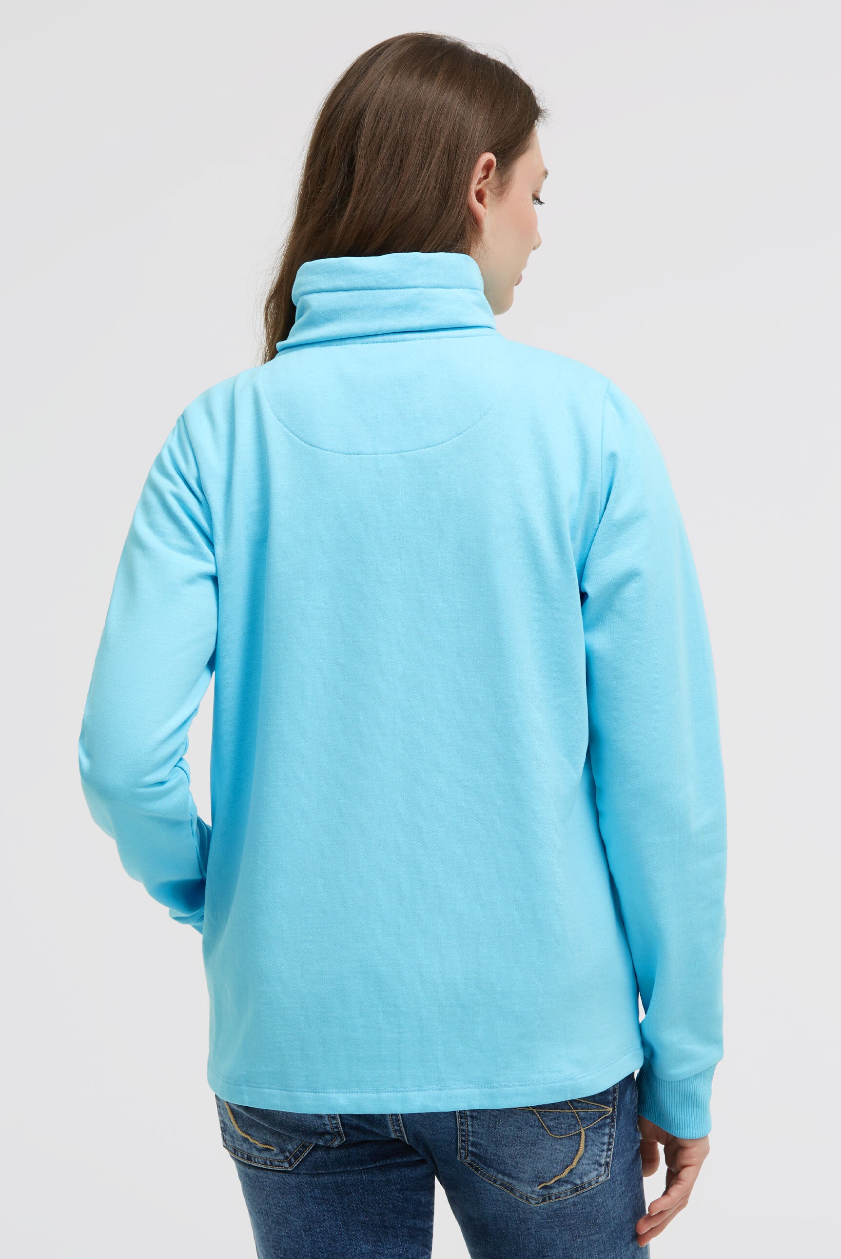 Bluza rozpinana z wysoką stójką i nadrukami foliowymi - 5