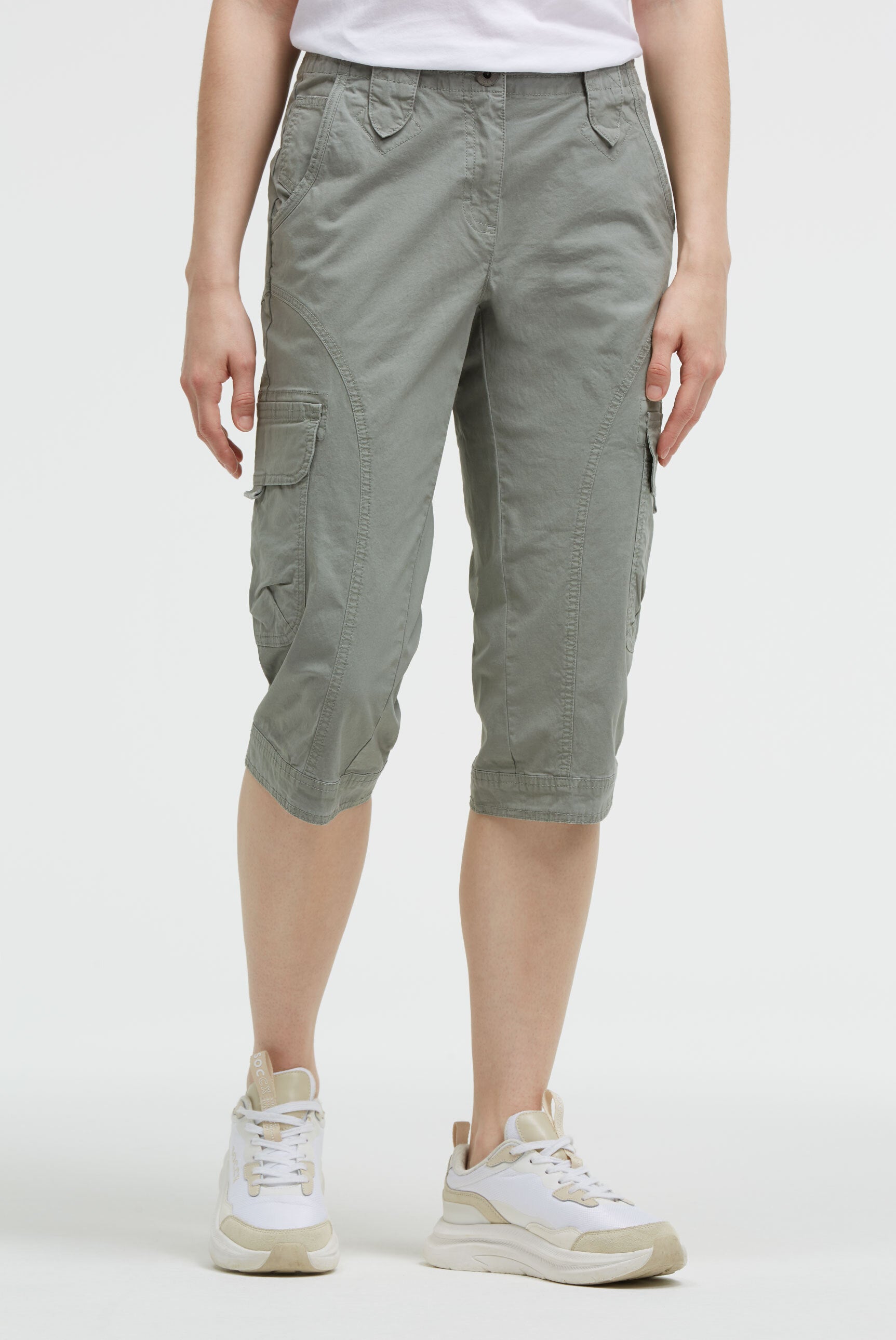 Basic Skaterhose mit Beintaschen faded olive - 2