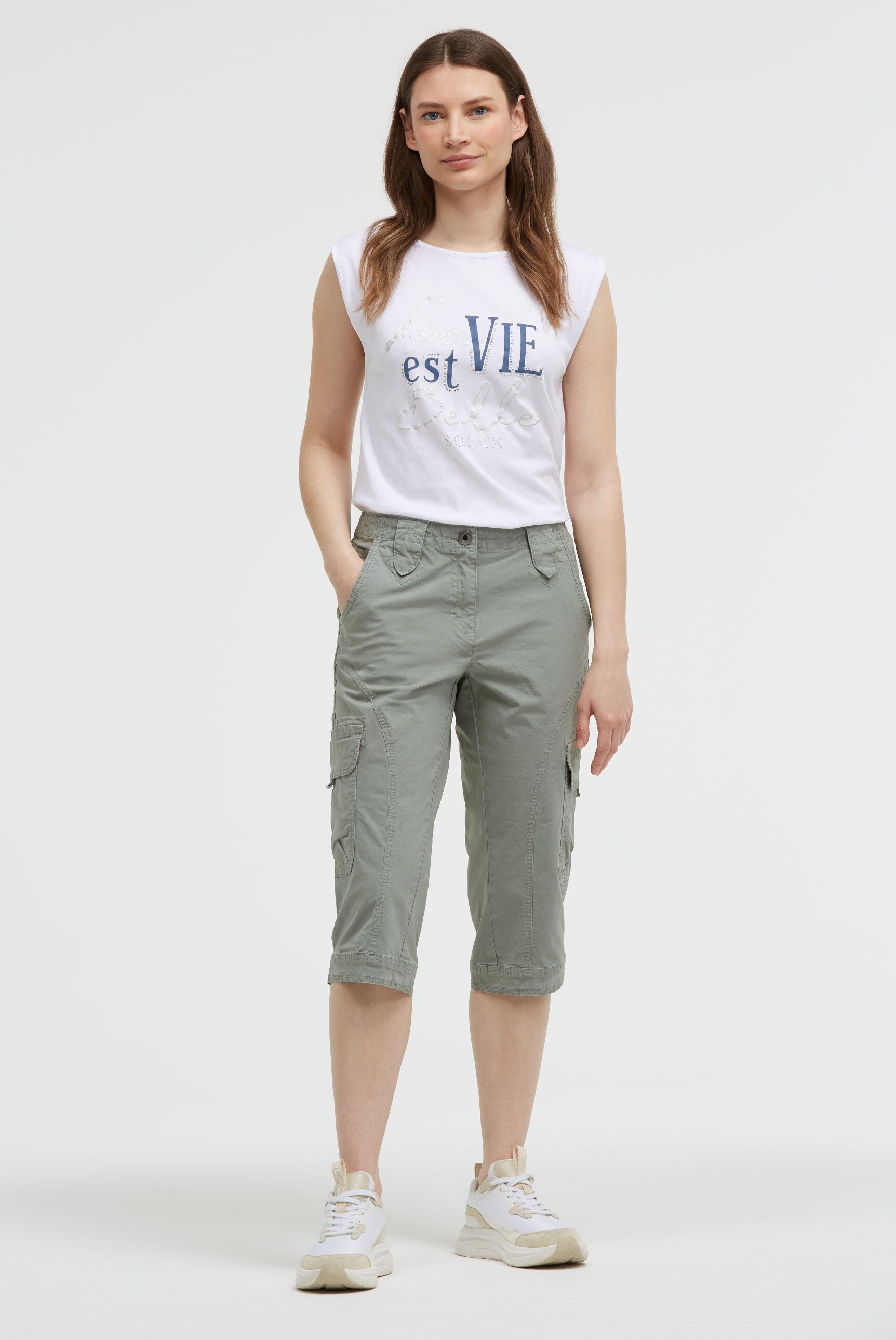 Basic Skaterhose mit Beintaschen faded olive