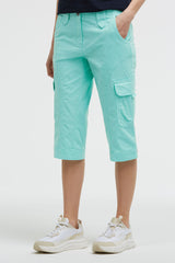 Basic Skaterhose mit Beintaschen crystal aqua