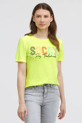 T-shirt basic z logo i okrągłym dekoltem
