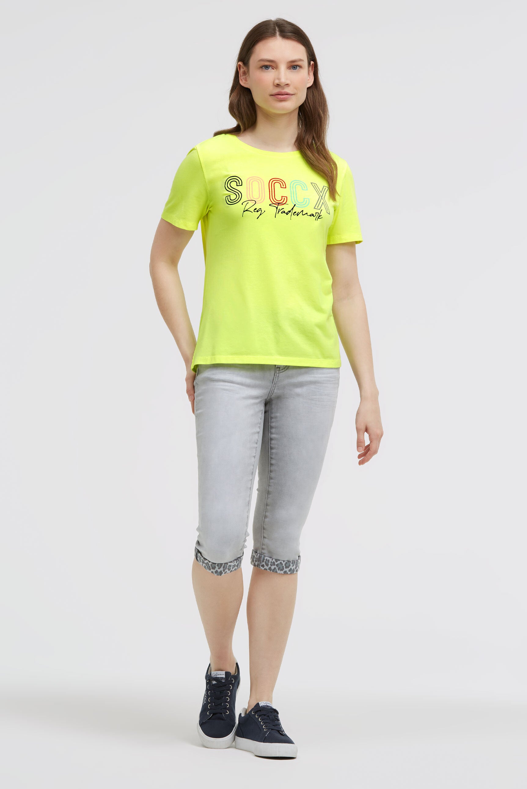 T-shirt basic z logo i okrągłym dekoltem