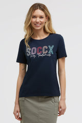 T-shirt basic z logo i okrągłym dekoltem