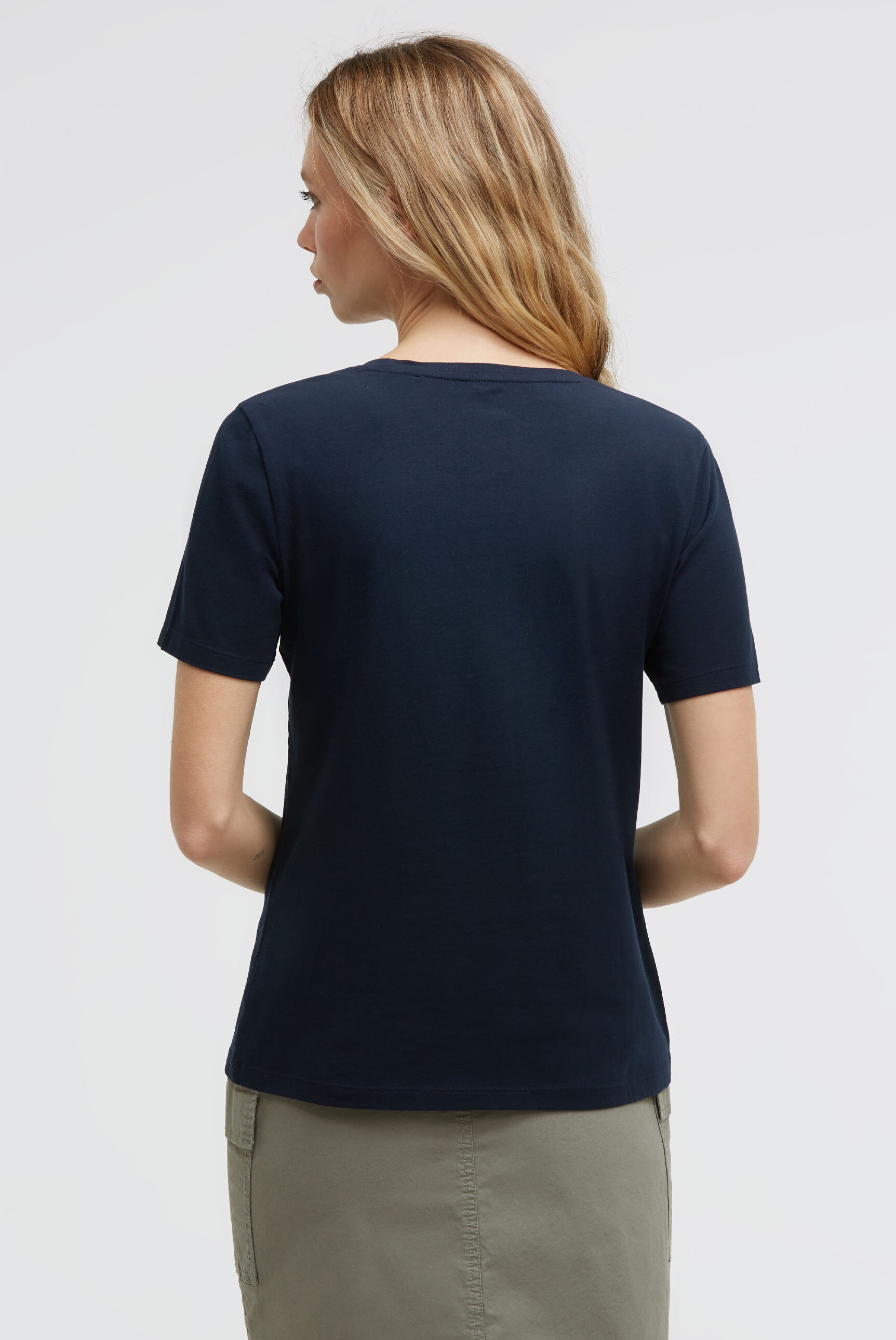 T-shirt basic z logo i okrągłym dekoltem