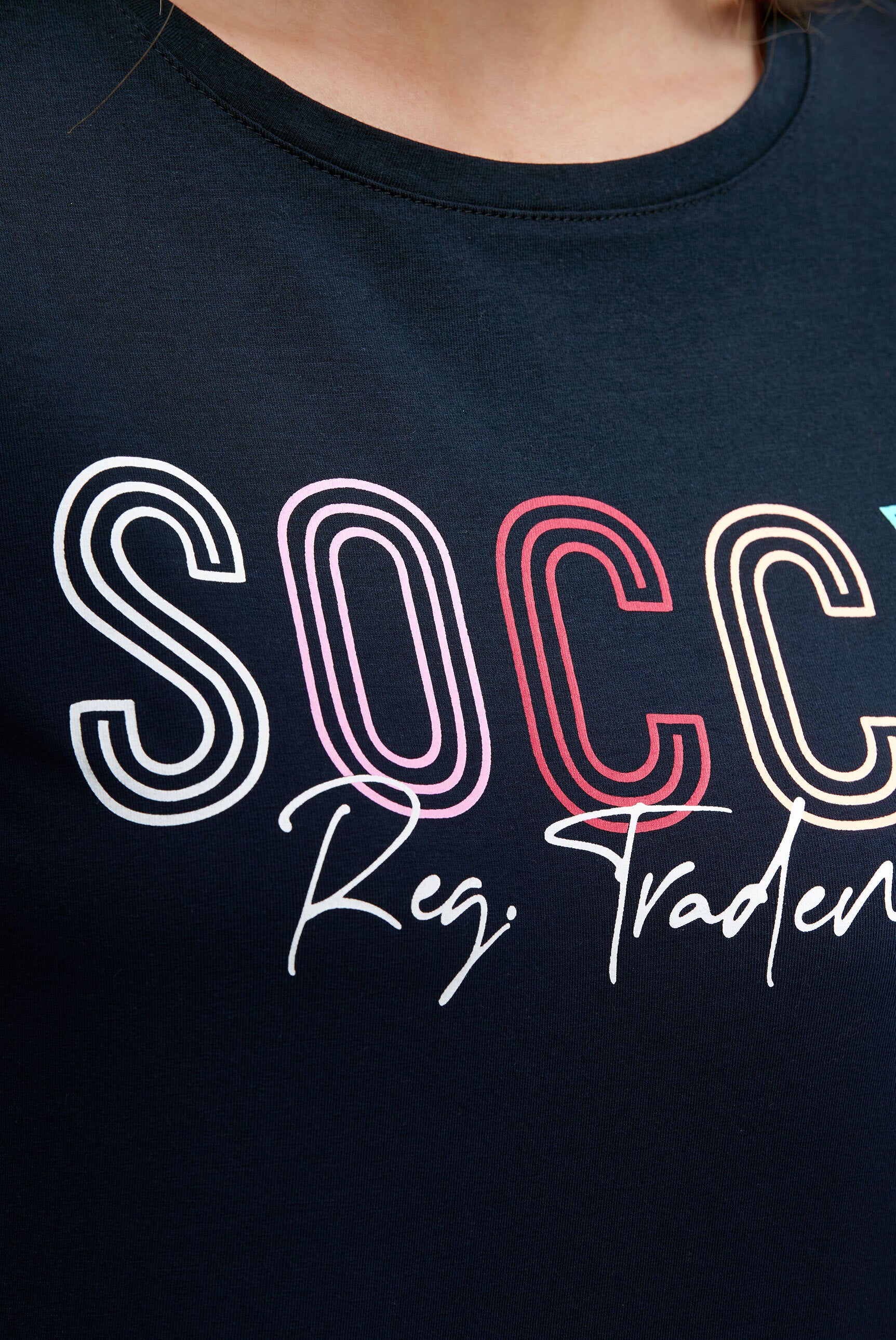 T-shirt basic z logo i okrągłym dekoltem