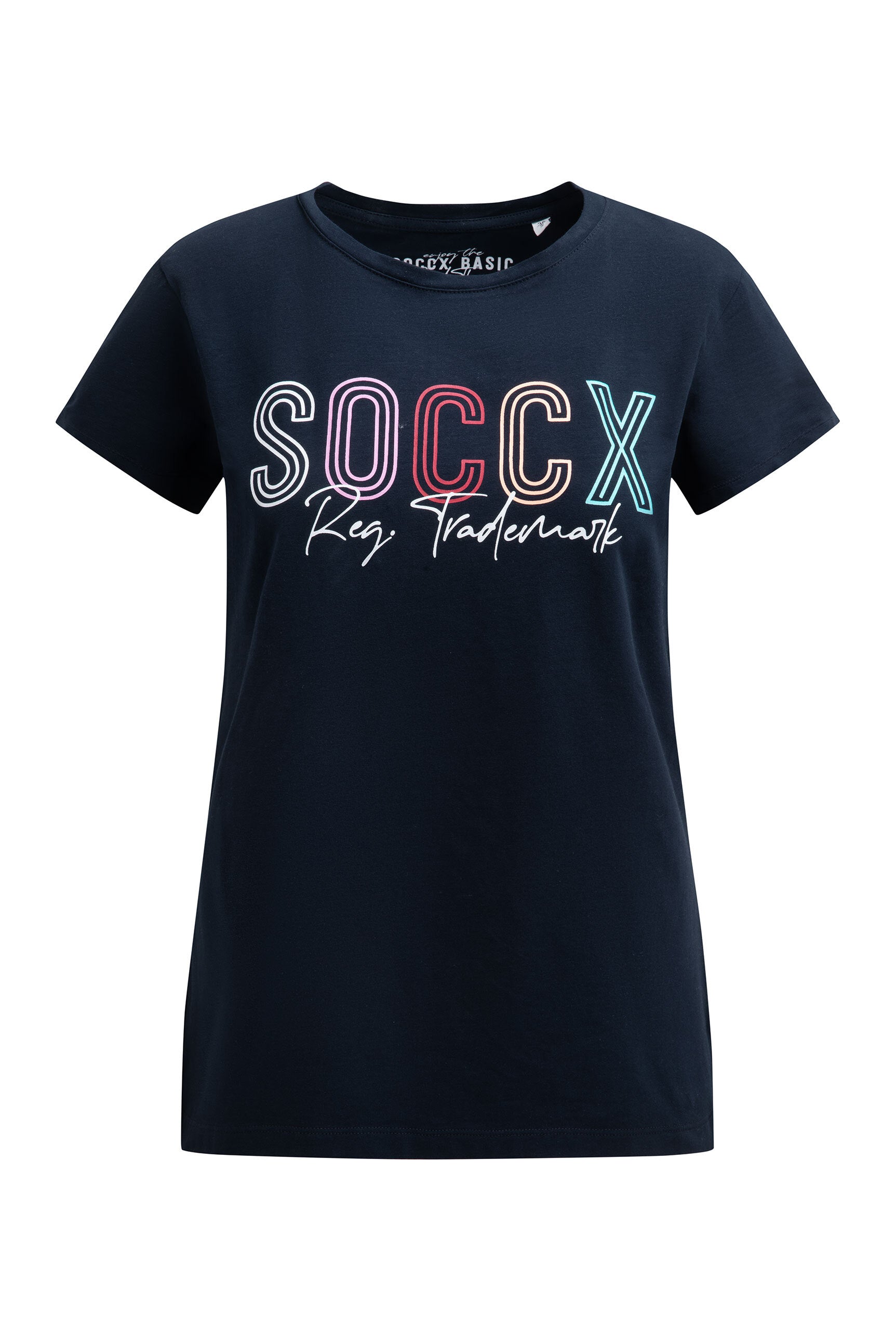 T-shirt basic z logo i okrągłym dekoltem
