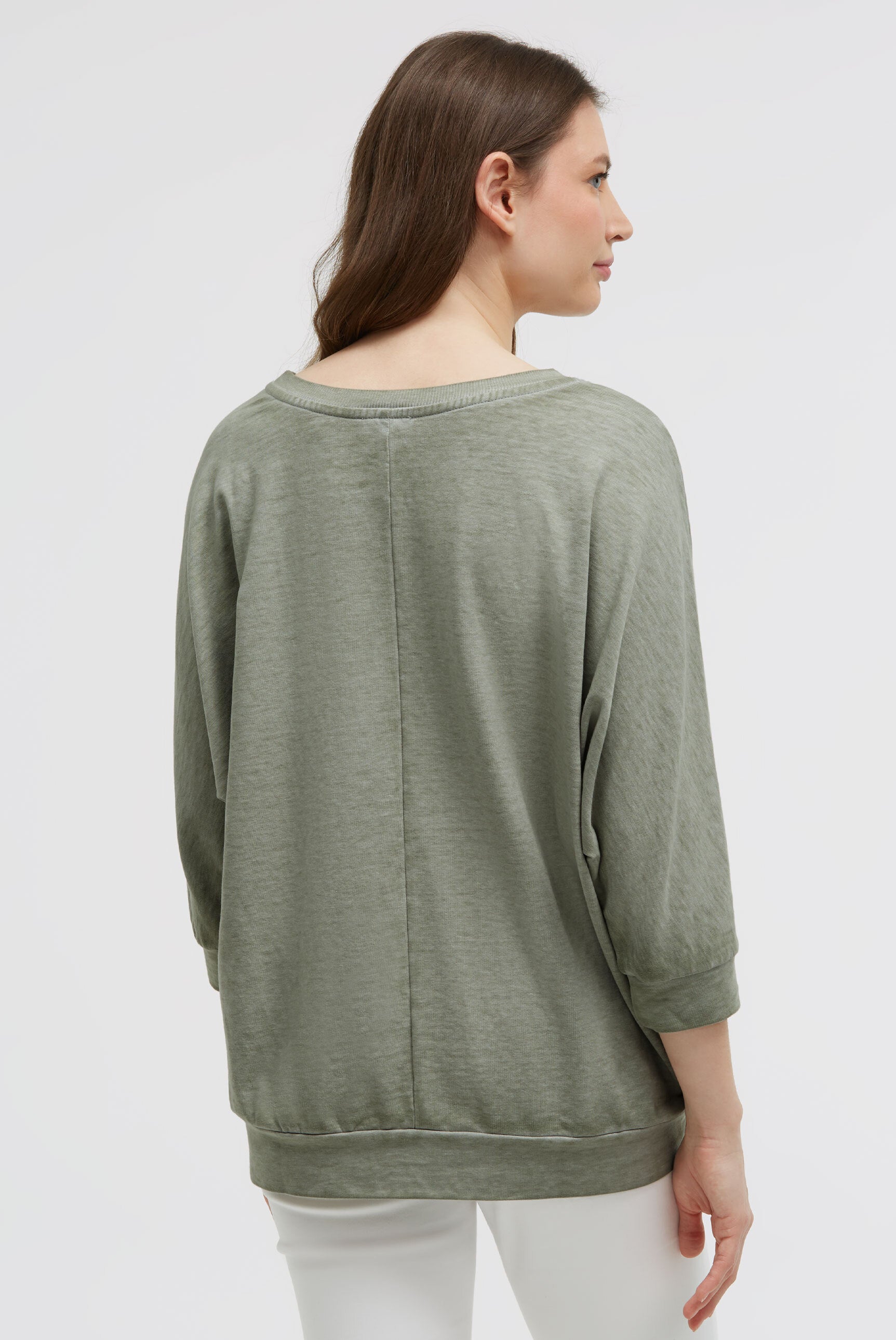 Bluza basic ze skróconymi rękawami i grafiką