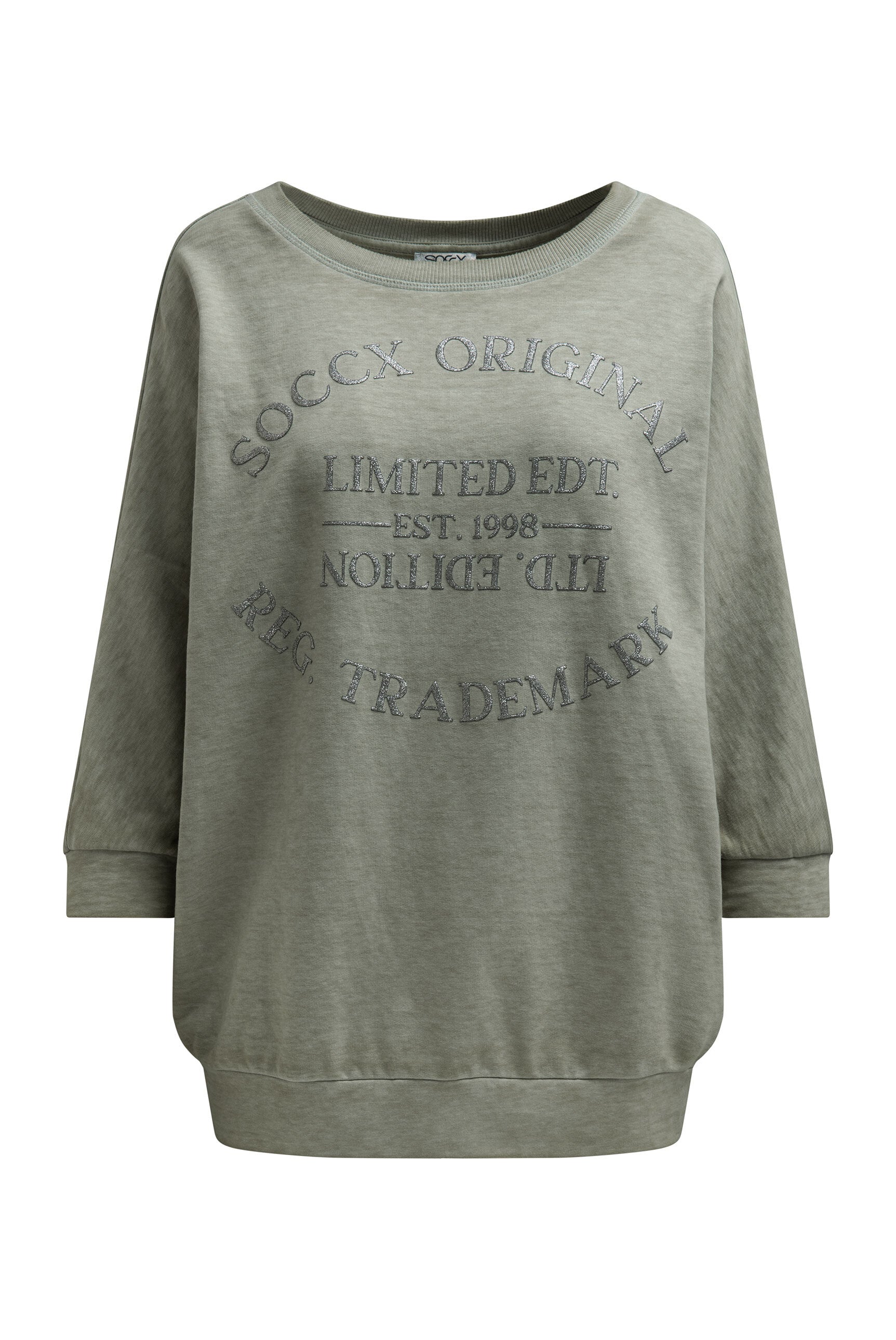 Bluza basic ze skróconymi rękawami i grafiką