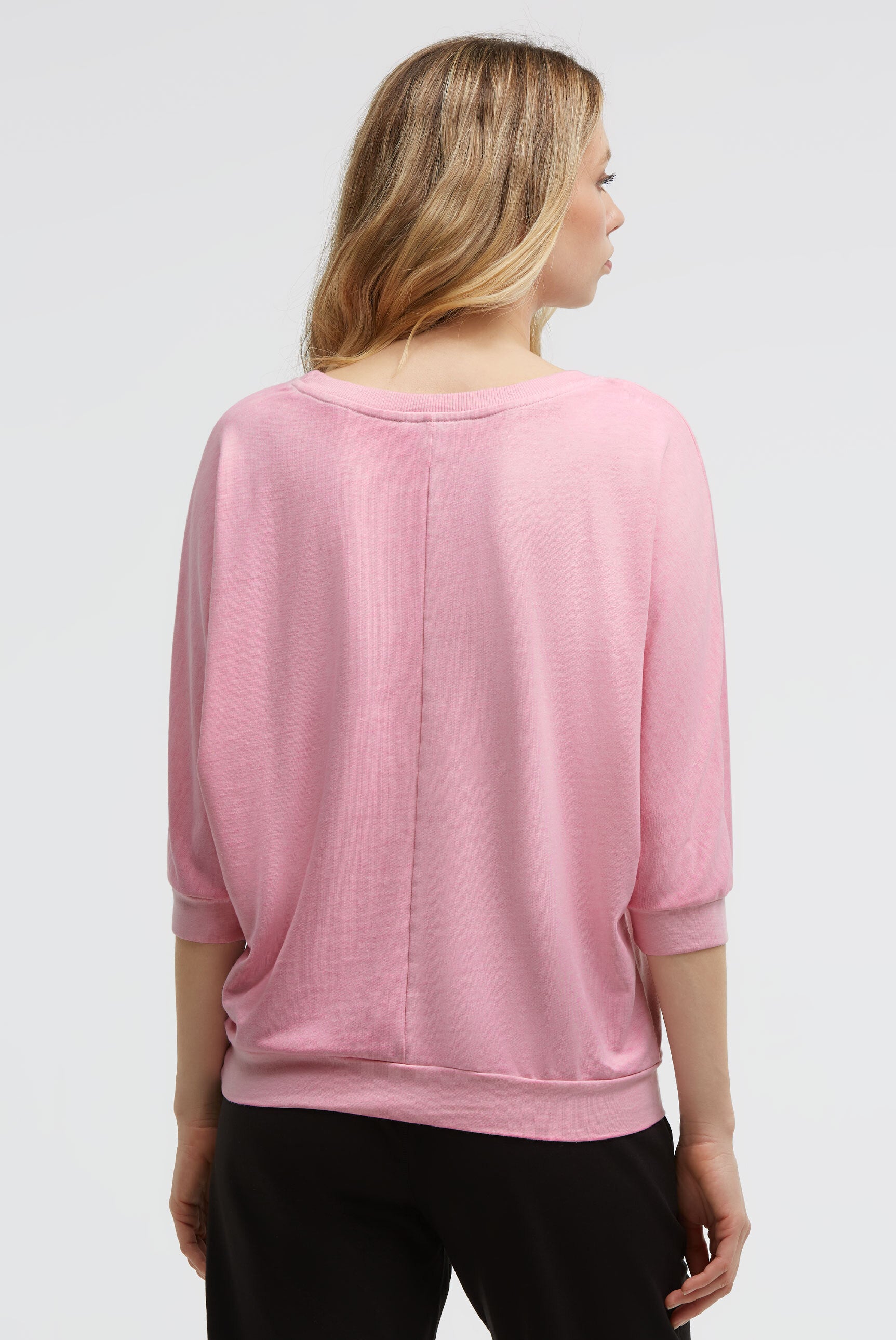 Bluza basic ze skróconymi rękawami i grafiką - 5