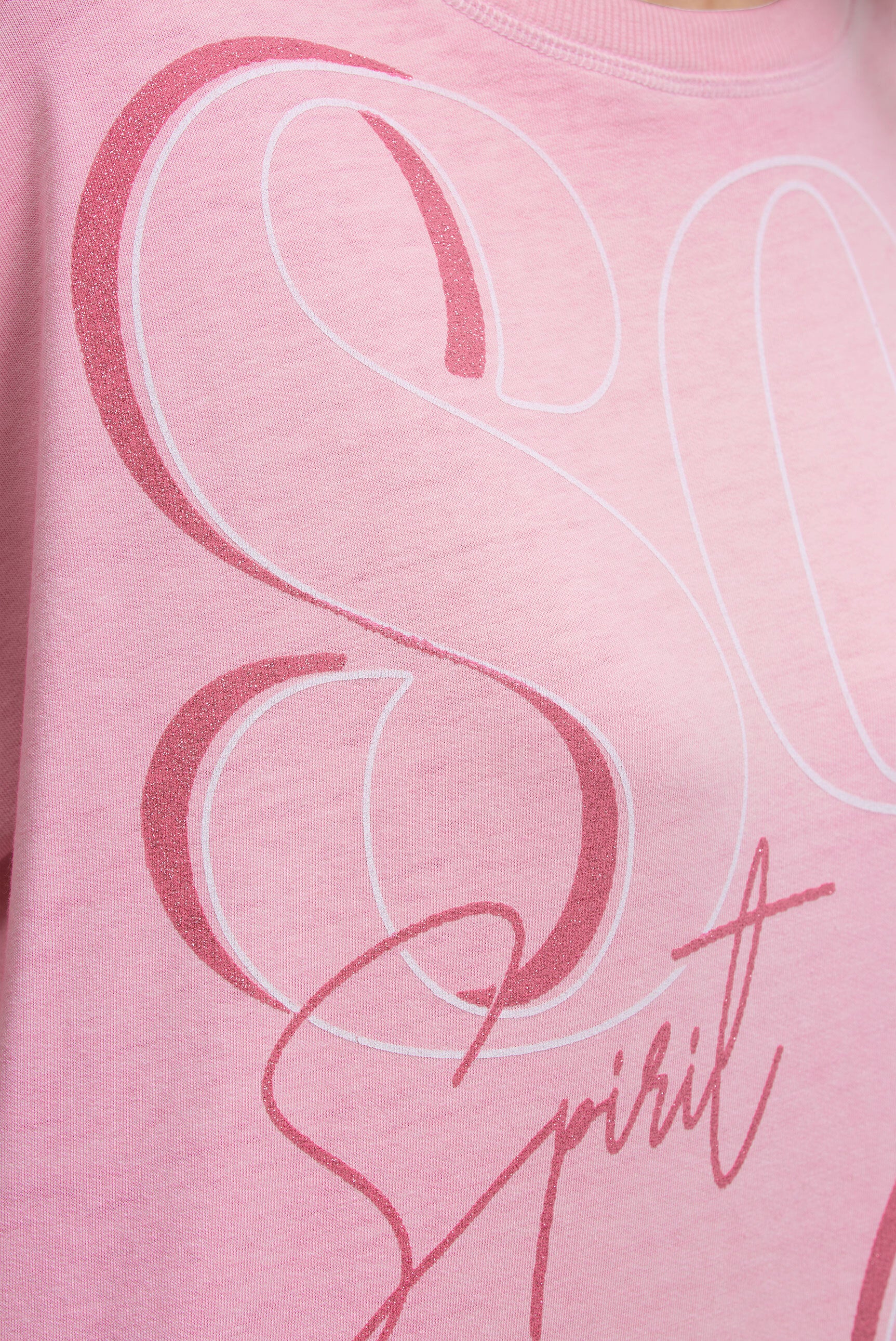 Bluza basic ze skróconymi rękawami i grafiką - 6