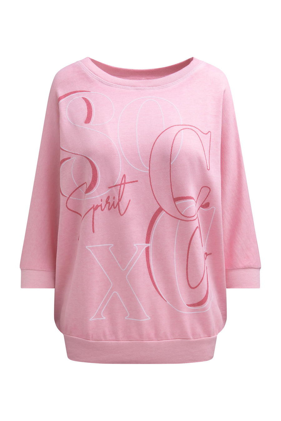 Bluza basic ze skróconymi rękawami i grafiką