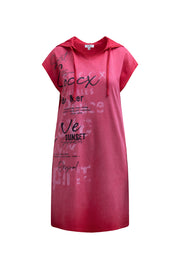 Bluza z kapturem basic z nadrukowanym napisem