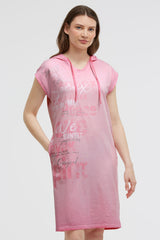 Bluza z kapturem basic z nadrukowanym napisem