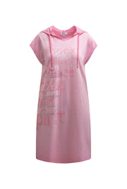 Bluza z kapturem basic z nadrukowanym napisem
