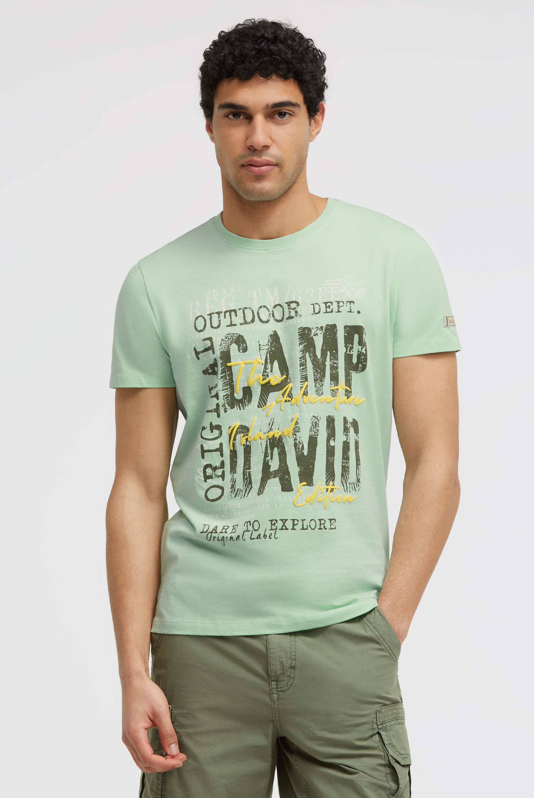 T-shirt z okrągłym dekoltem z nadrukami z logo - 2