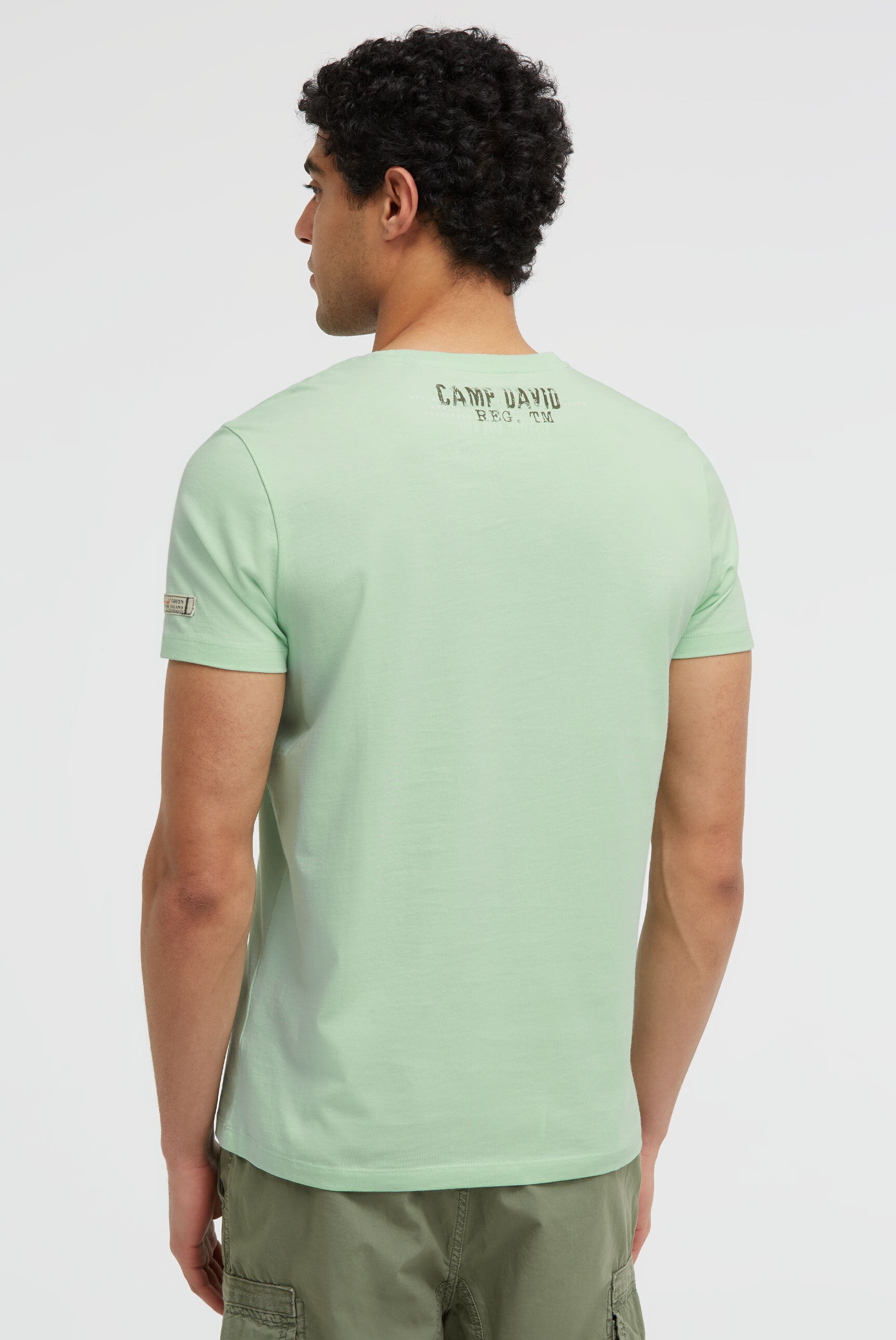 T-shirt z okrągłym dekoltem z nadrukami z logo