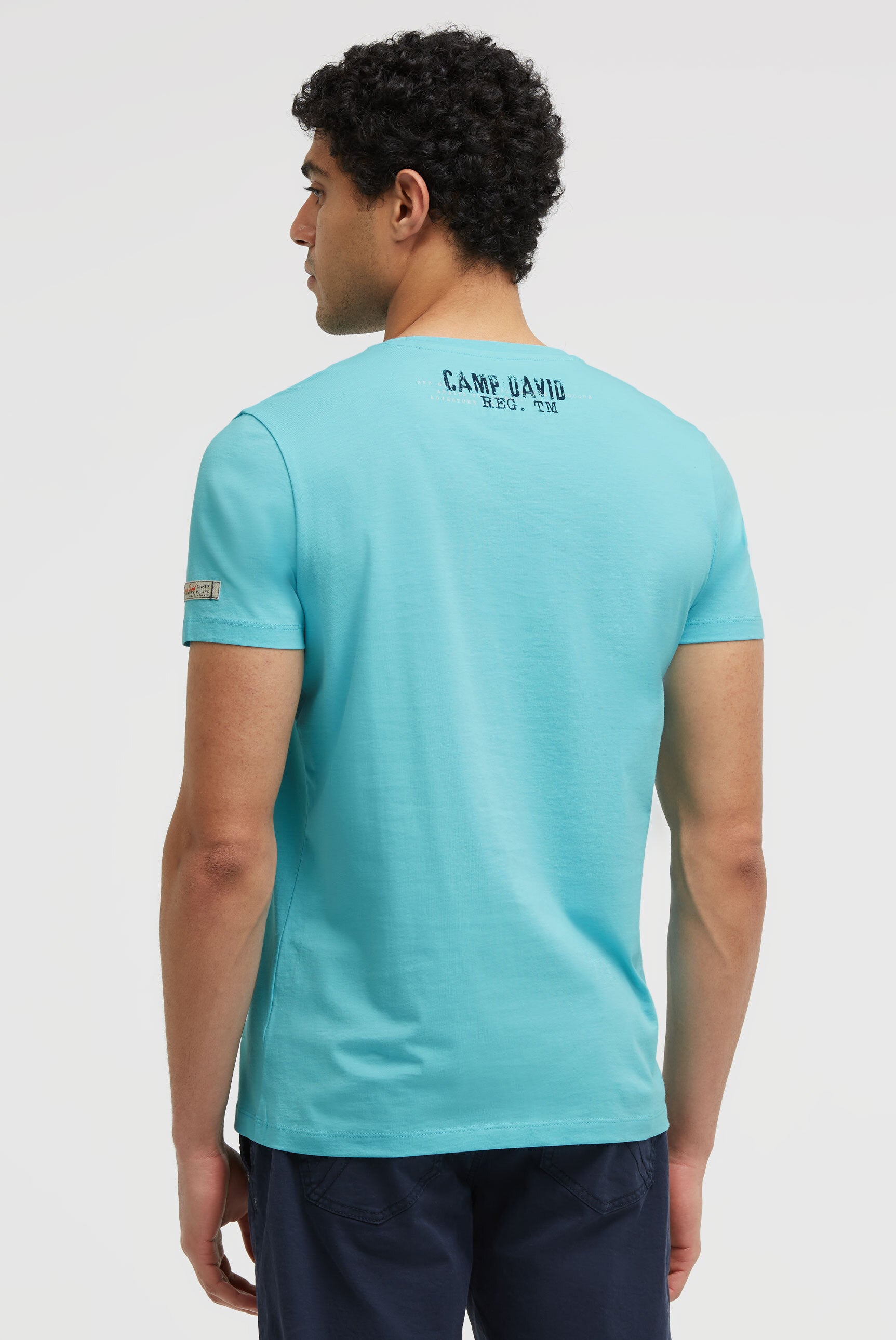 T-shirt z okrągłym dekoltem z nadrukami z logo - 5