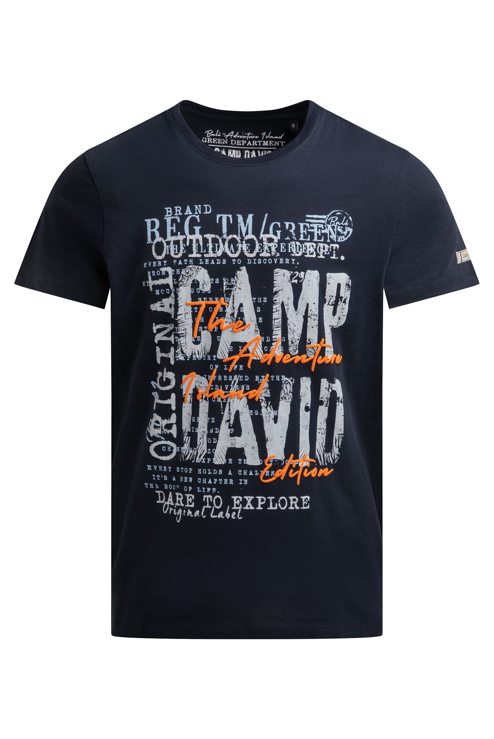 T-shirt z okrągłym dekoltem z nadrukami z logo - 1