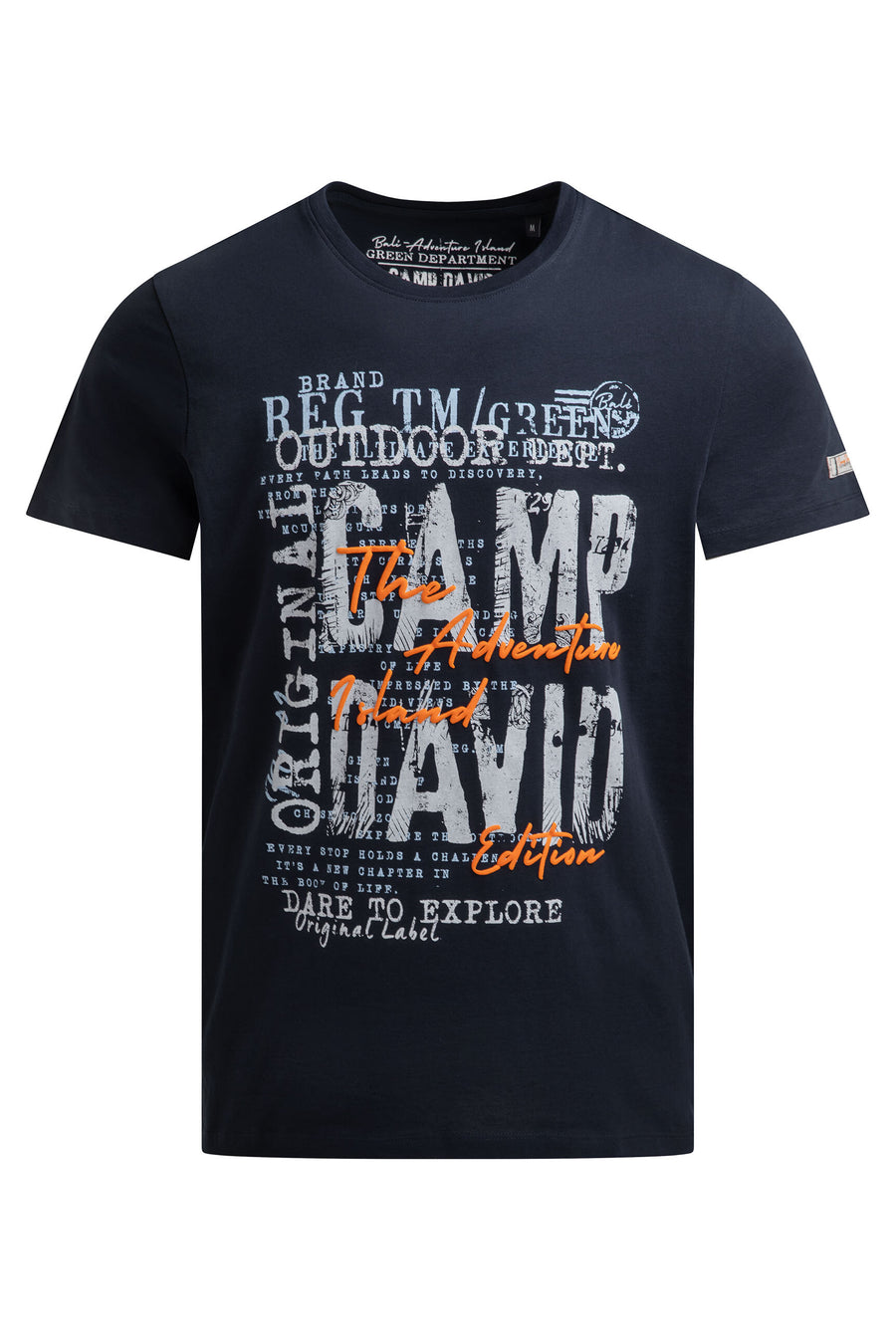T-shirt z okrągłym dekoltem z nadrukami z logo