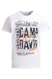 T-shirt z okrągłym dekoltem z nadrukami z logo