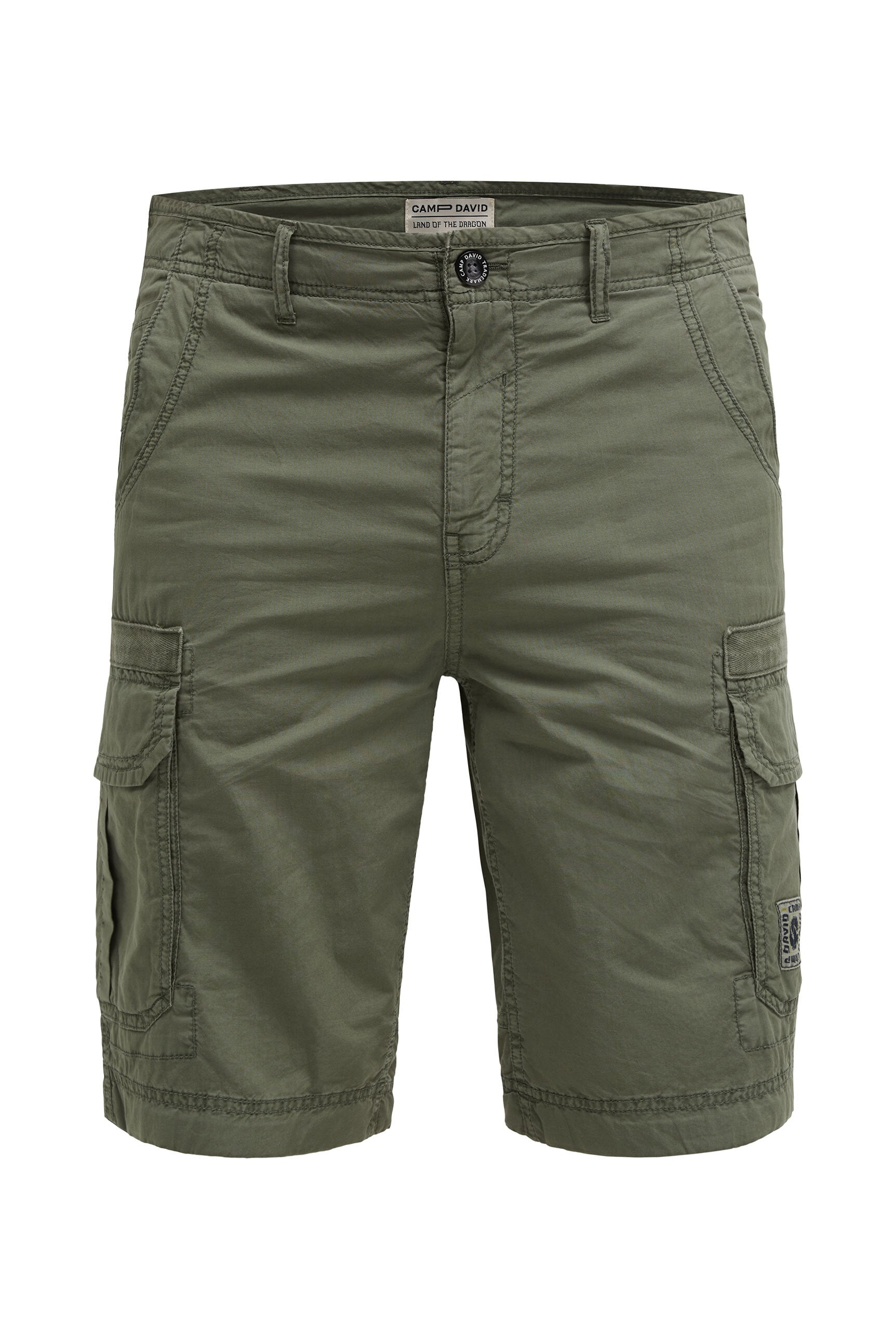 Cargo Shorts mit tonigen Tapes green olive