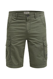 Cargo Shorts mit tonigen Tapes green olive