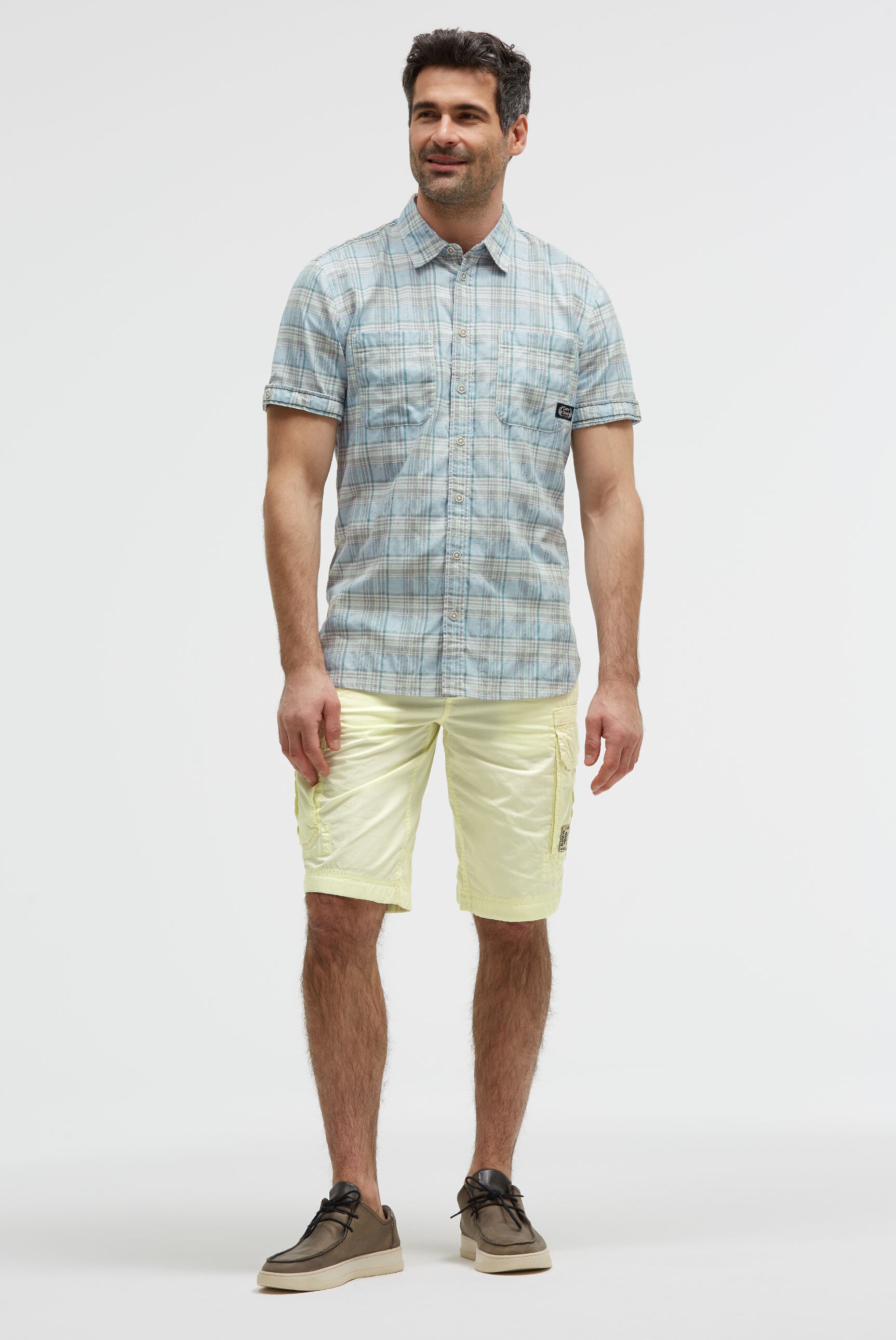 Cargo Shorts mit tonigen Tapes lemon juice - 3
