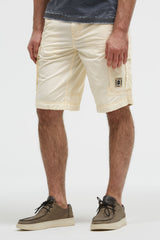 Cargo Shorts mit tonigen Tapes dark ivory