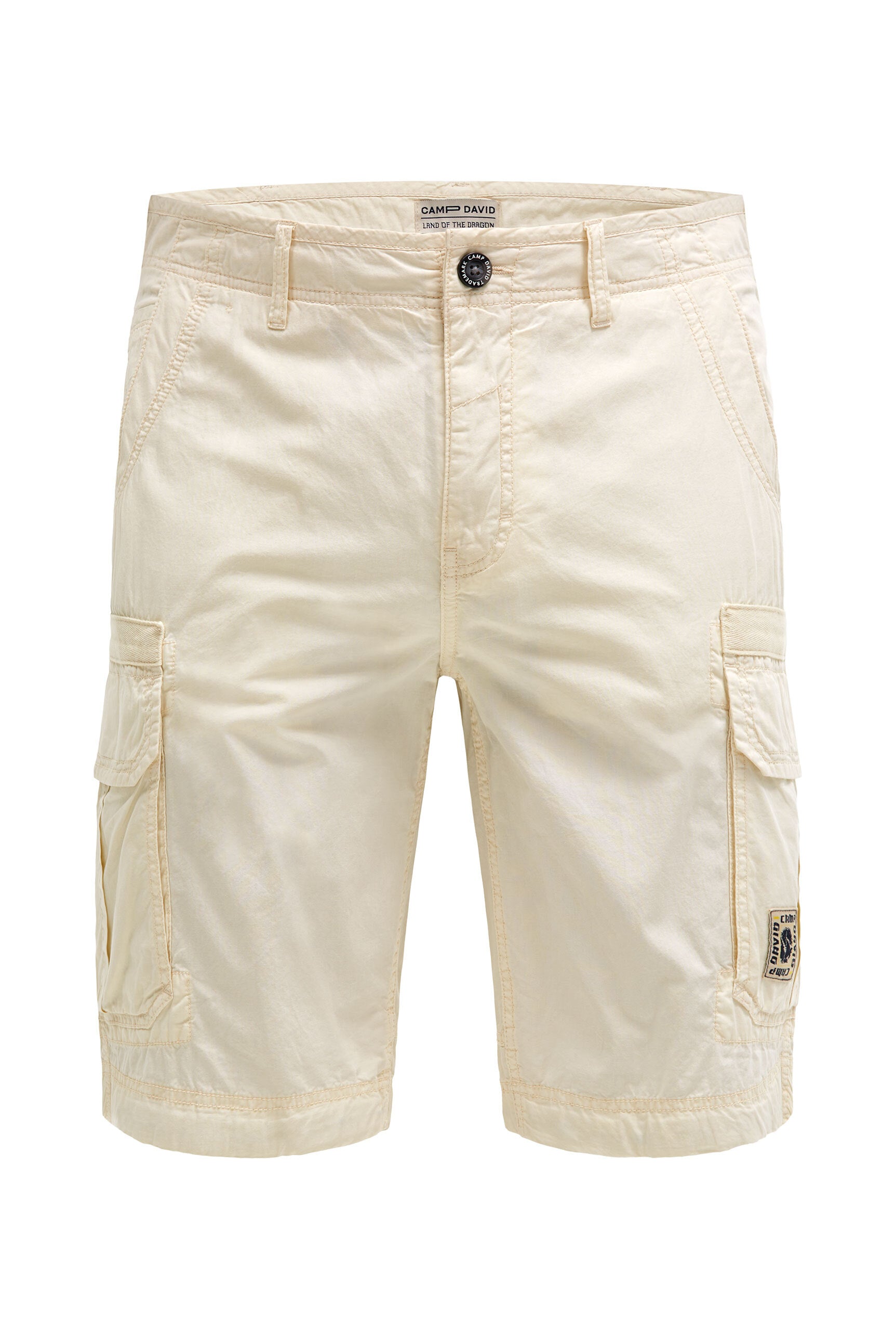 Cargo Shorts mit tonigen Tapes dark ivory