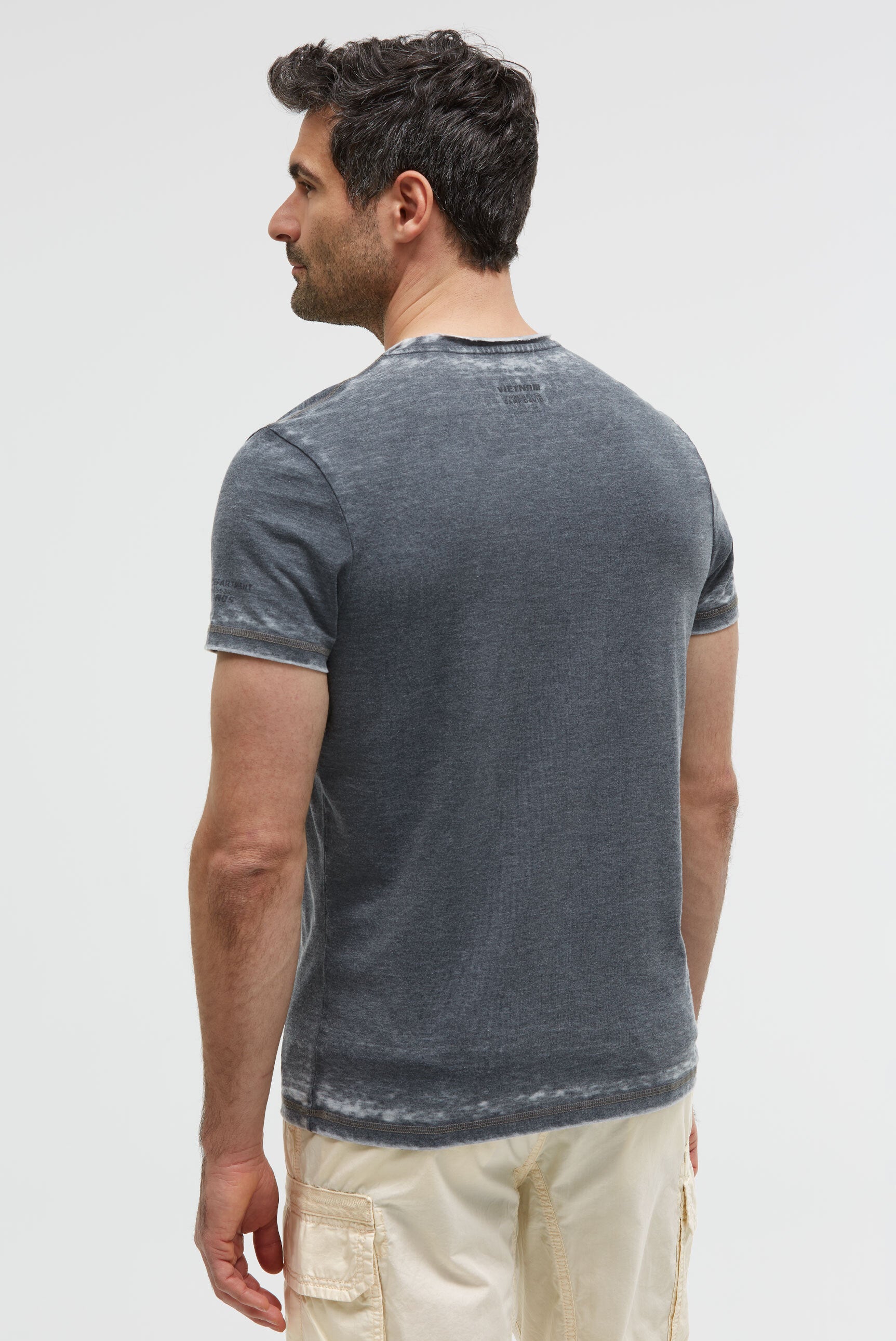 Ausbrenner-Shirt mit Photoprint faded navy