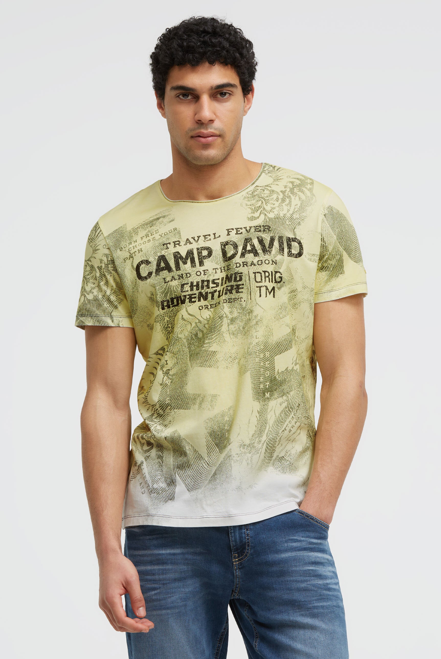 T-Shirt mit All Over Print und Spray-Wash-Effekt lemon juice - 2